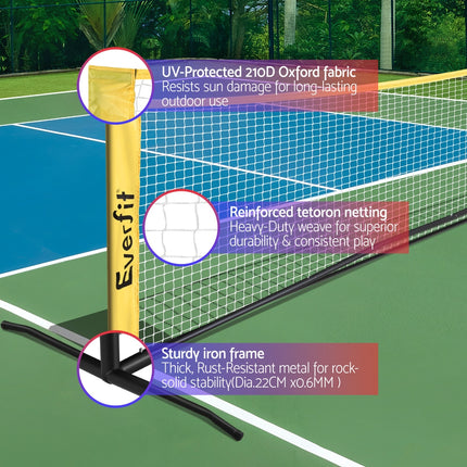 Everfit Portable Pickleball Net – 10ft Multi-Sport