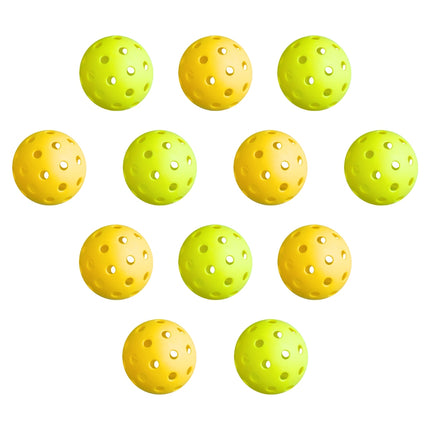 Everfit Pickleball Balls – 12-Pack (Green/Yellow)