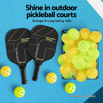Everfit Pickleball Balls – 12-Pack (Green/Yellow)