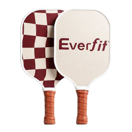 Everfit Brown & Cream Fiberglass Paddle Set – 2 Players + Bag