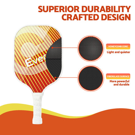 Everfit Orange Fiberglass Paddle Set – 2 Players + Bag