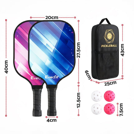Everfit Fiberglass Paddle Set – 2 Players + Bag