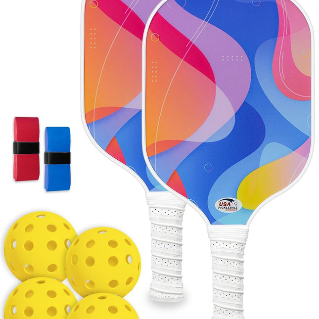 Fiberglass Paddle Set – 2 Players + 4 Balls