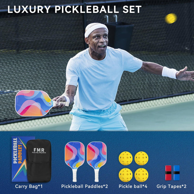 Fiberglass Paddle Set – 2 Players + 4 Balls