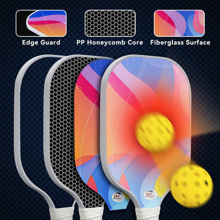 Fiberglass Paddle Set – 2 Players + 4 Balls