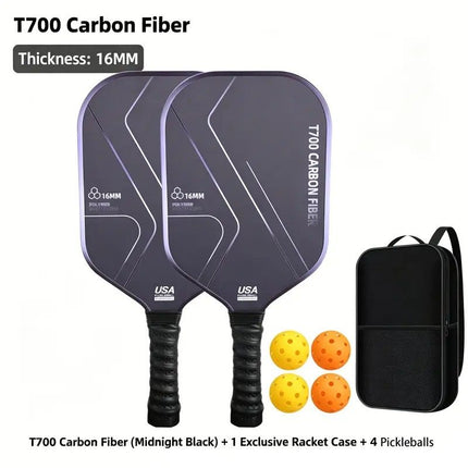 T700 Carbon Fiber Pickleball- Red Paddle Set (2 Pack)