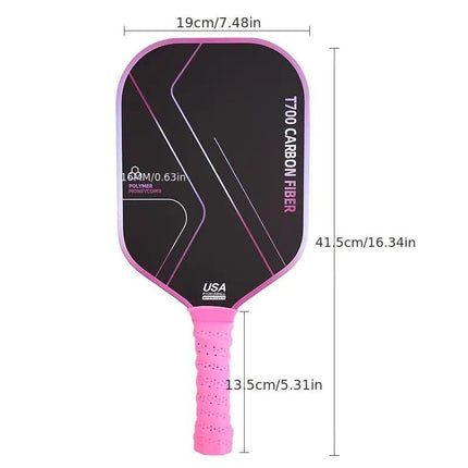 T700 Carbon Fiber Pickleball- Black Paddle Set (2 Pack)