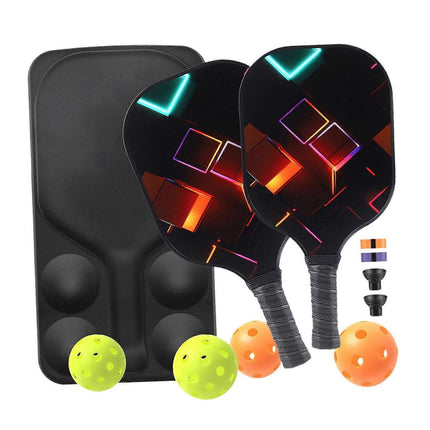 Fiberglass Paddle Set – 2 Players (Ergonomic Grip)