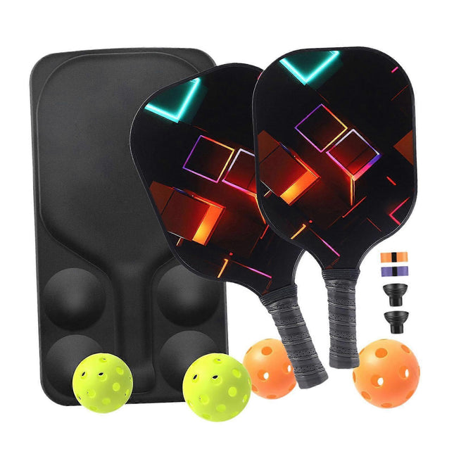 Fiberglass Paddle Set – 2 Players (Ergonomic Grip)