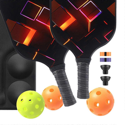 Fiberglass Paddle Set – 2 Players (Ergonomic Grip)