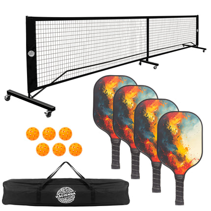 Pickleball Set with 4 Fiberglass Paddles, 6 Balls, Net, and Carry Bag | Precision Pickle Australia
