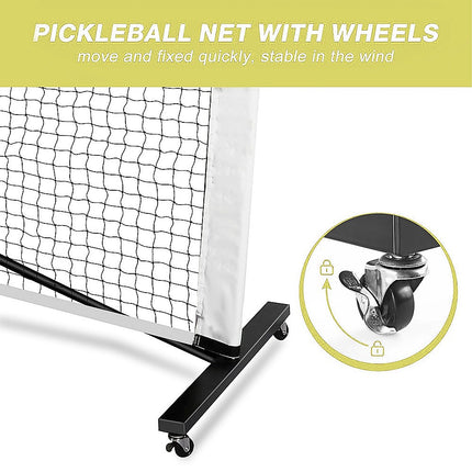 Portable Pickleball Net – 6.7m Heavy Duty with Wheels