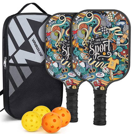 Graffiti Model Fiberglass Pickleball Paddle Set I Precision Pickle Australia
