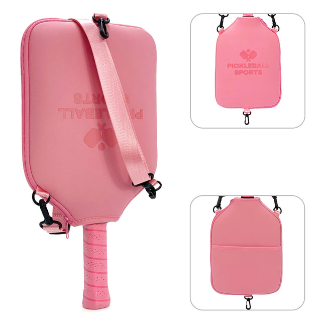 Pickleball Paddle Cover – Pink Neoprene