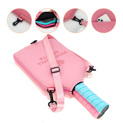 Pickleball Paddle Cover – Pink Neoprene
