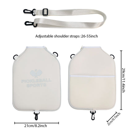 Pickleball Paddle Cover – Beige Neoprene