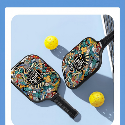 Pickleball Paddle Set – 4 Fiberglass Paddles, 8 Balls & 2 Carry Bags