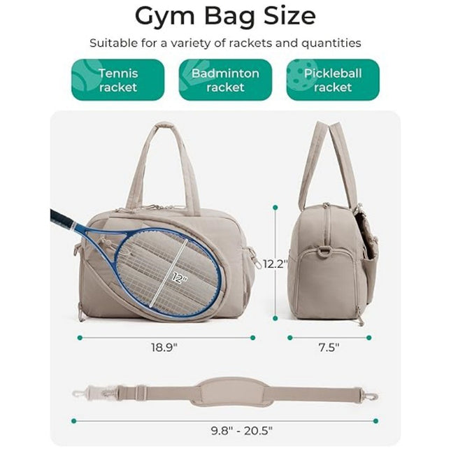 Pickleball Tote Bag – Light Grey 42L