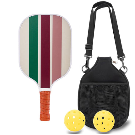 Colorful Stripes Fiberglass Paddle – Single + 2 Balls