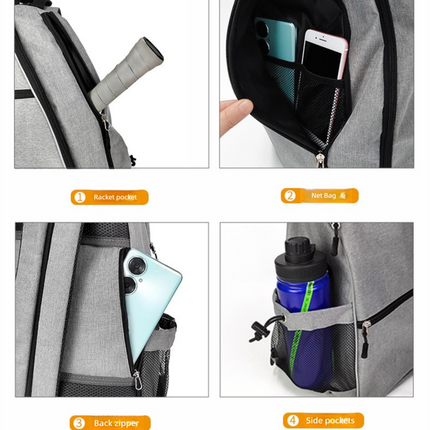 Pickleball Backpack – Blue (Dual-Carry, 600D Oxford)