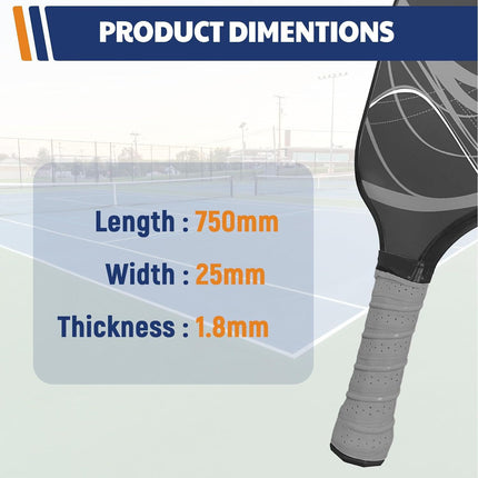 2-Pack White Anti-Slip Pickleball Paddle Overgrip Tape