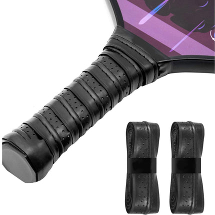 2-Pack Black Anti-Slip Pickleball Paddle Overgrip Tape
