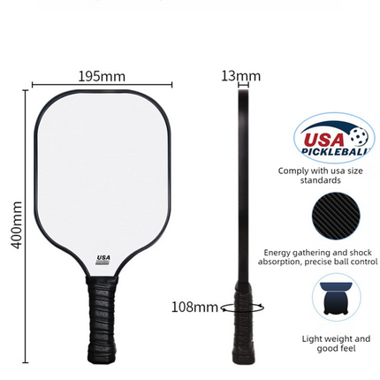 Black & White Minimalist Fiberglass Paddle Set – 2 Players