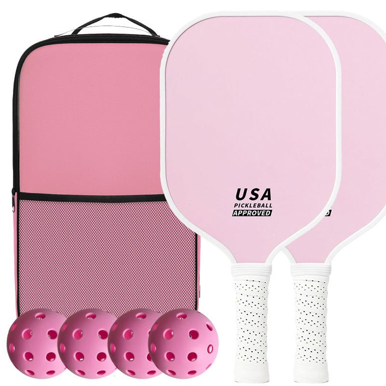 Pink Minimalist Fiberglass Paddle Set – 4 Players
