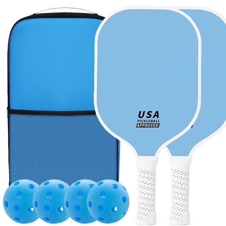 Bright Blue Minimalist Fiberglass Paddle Set – 4 Players