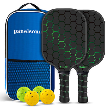 Black & Green Fiberglass Paddle Set – 2 Players