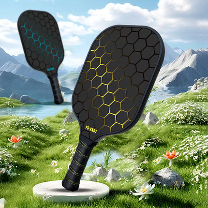 Black & Yellow Fiberglass Paddle Set – 2 Players