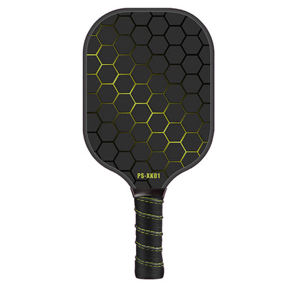 Black & Yellow Fiberglass Pickleball Paddle – 220g