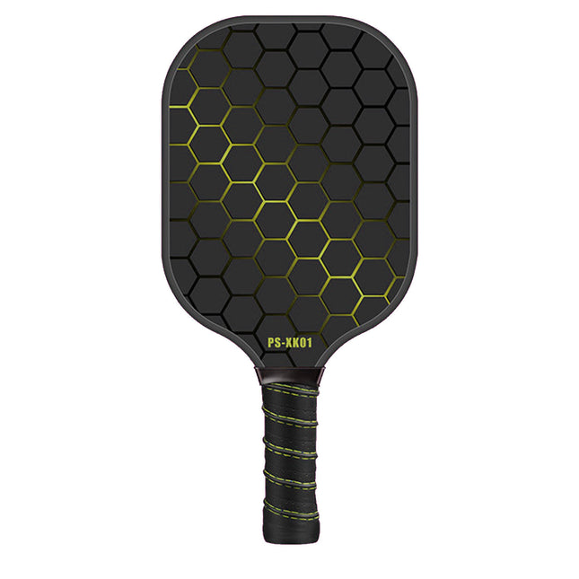 Black & Yellow Fiberglass Pickleball Paddle – 220g