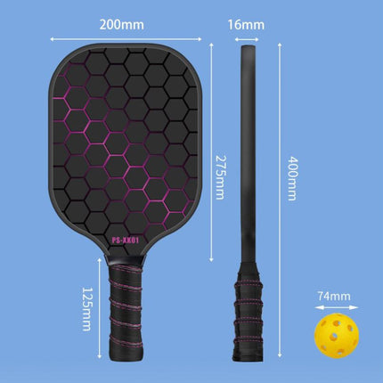 Black & Blue Fiberglass Pickleball Paddle – 220g