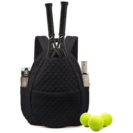 Pickleball Quilted Backpack – Black