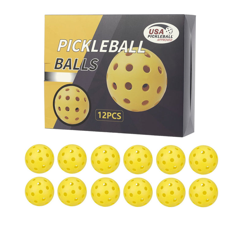 Pickleball Balls – Yellow 12-Pack (Gift Box)