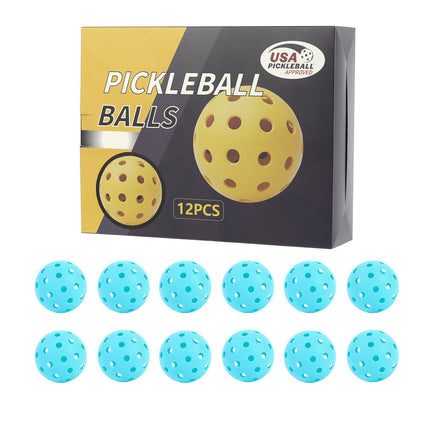 Pickleball Balls – Light Blue 12-Pack (Gift Box)