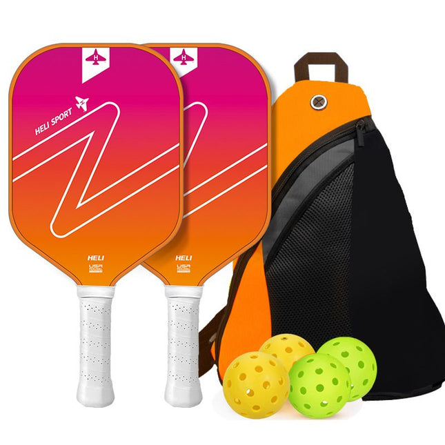 Gradient Orange Fiberglass Paddle Set – 2 Players