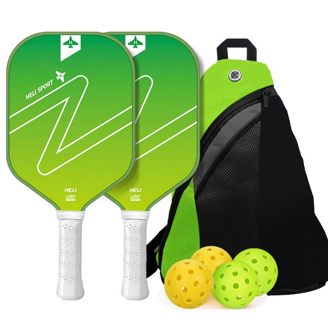 Gradient Green Fiberglass Paddle Set – 2 Players