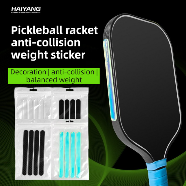 8-Pack Carbon Fibre Texture Weighted Pickleball Paddle Edge Guard Strips