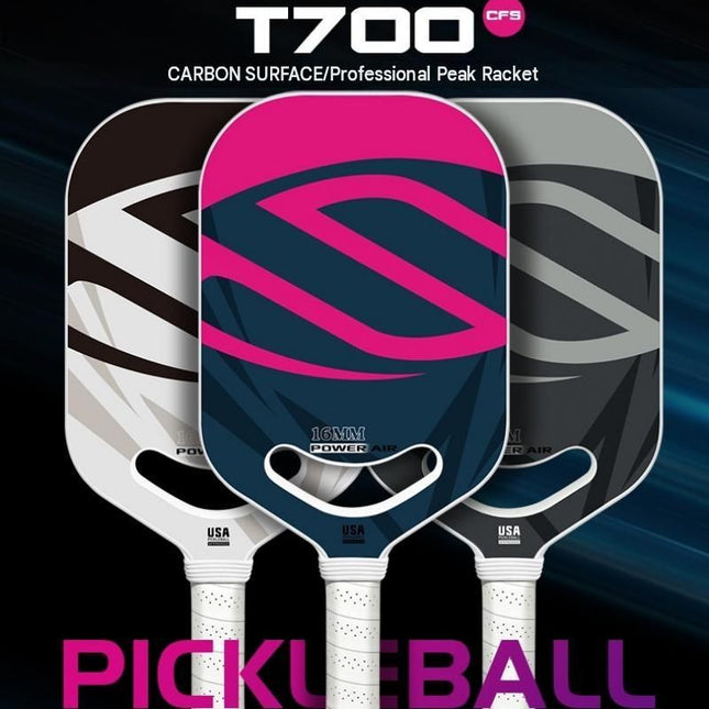 Premium T700 Carbon Fibre Pickleball Paddle – Blue 16mm
