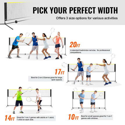 Foldable Multi-Sport Net – 10ft (Pickleball/Badminton/Tennis)